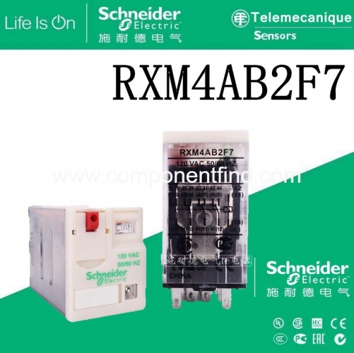 Authentic Schneider Schneider Small Relay RXM4AB2F7 120V