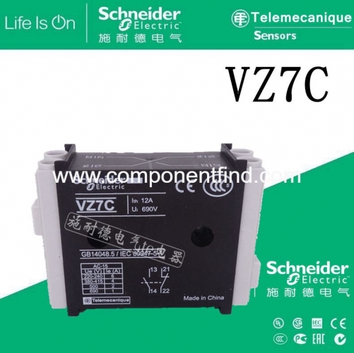 Schneider load switch auxiliary contact VZ7C 1 open 1 closed 12A two auxiliary contacts 1NO+1NC