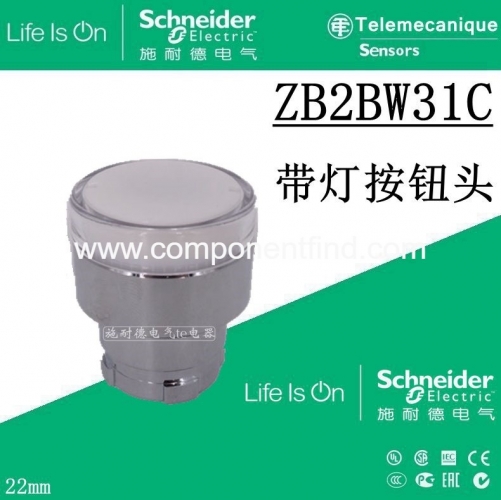 Schneider button switch with light flat head button switch head white ZB2BW31C ZB2-BW31C