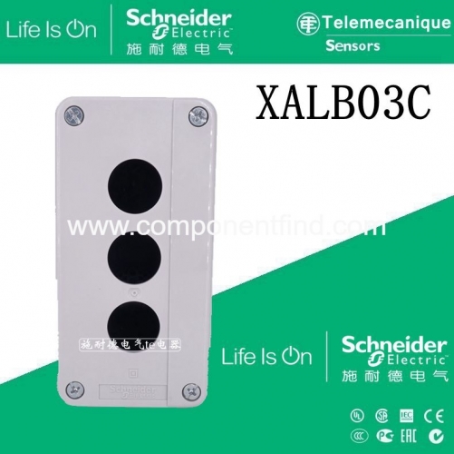 Authentic Schneider three-hole button box XALB03C XA-LB03C
