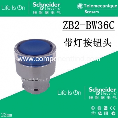 Schneider button switch with light flat head button switch head blue ZB2BW36C ZB2-BW36C