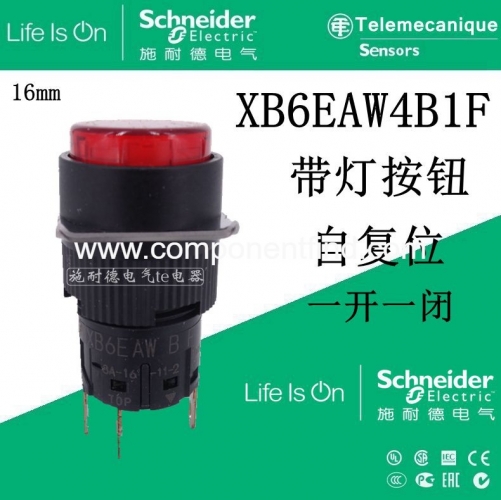 Genuine Schneider Red M16 with light button XB6-EAW4B1C DC24V 5 feet XB6-EAW4B1F