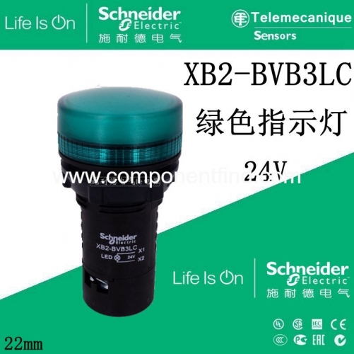 Authentic Schneider green indicator light XB2BVB3LC XB2-BVB3LC 24VDC