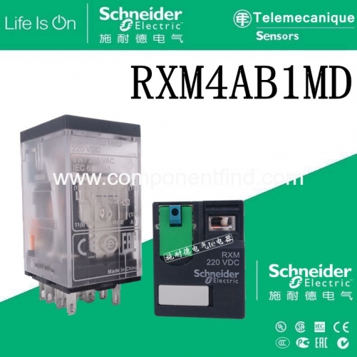 Authentic Schneider small intermediate RELAY RXM4AB1MD DC220V 4 open 4 closed elevator