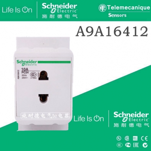 Schneider Acti9 PC rail socket A9A16412 A9 PC 2P 10A