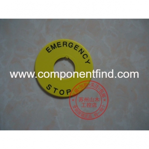 Brand new original IDEC Wakuizumi 22mm emergency stop switch warning sign HWAV-27 English emergency stop sign