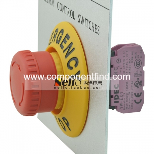 IDEC and Izumi emergency stop button switch emergency stop button sign set 22mm emergency stop button YW1B-V