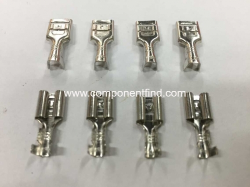 6.3mm plug-in plug spring insert 0.3 thickened wiring female connector copper plug cold-pressed cable terminal