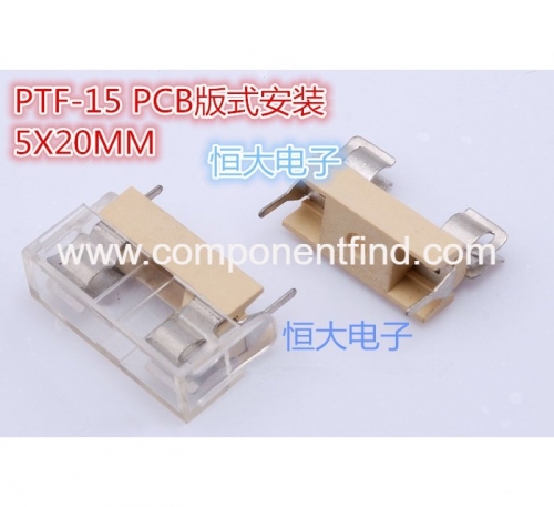 PTF-15 PCB plate fuse holder 5*20 10A 250V UL VDE certified fuse box transparent cover