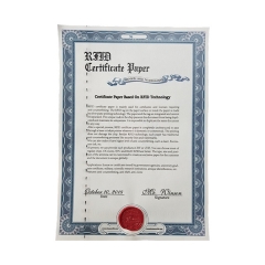 RFID Certificate Paper - HF On Paper