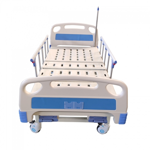 High quality manual two functions hospital bed with pushing bed surface