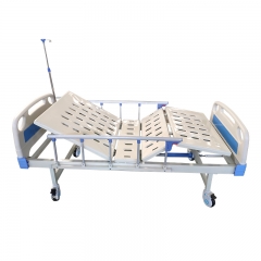 High quality manual two functions hospital bed with pushing bed surface