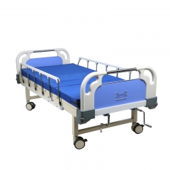 Quality double cranks manual hospital bed with best service