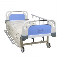 2 Cranks Multifunction Disabled Manual Hospital Bed For Elderly