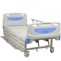 2 Cranks Multifunction Disabled Manual Hospital Bed For Elderly