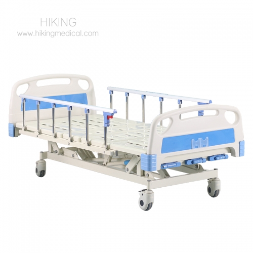 Three function hospital bed with Iv pole