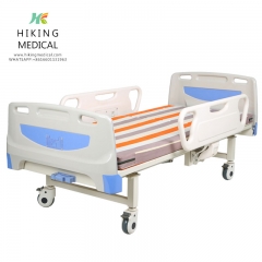 Full Epoxy Powder Coated One Crank Manual Hospital Folding Bed For Patient