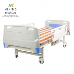 Full Epoxy Powder Coated One Crank Manual Hospital Folding Bed For Patient