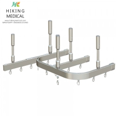 aluminum hospital curtain rail hardware metal ceiling mount bendable tracks system privacy curved room bed curtain track