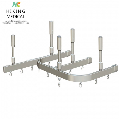 aluminum hospital curtain rail hardware metal ceiling mount bendable