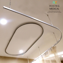 aluminum hospital curtain rail hardware metal ceiling mount bendable tracks system privacy curved room bed curtain track