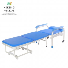 China Hospital Furniture Multi-Function Folding Accompany Comfortable Sleeping Chairs Convertible Attendant Bed