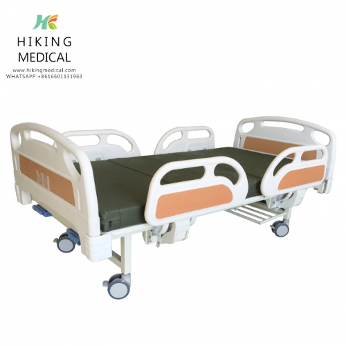 Hot Selling Medical Double Function Manual Hospital Bed for Patients