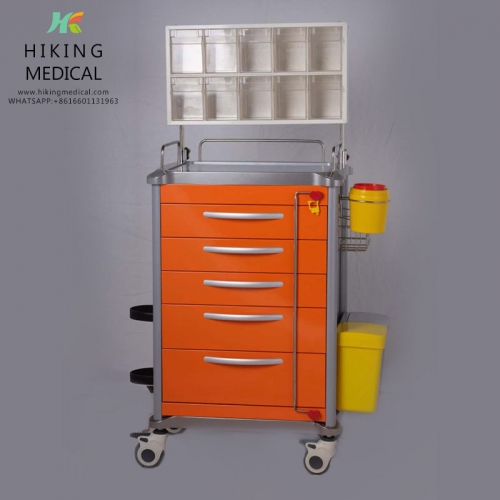 medical equipment supplies hospital trolley anesthesia cart with drawers