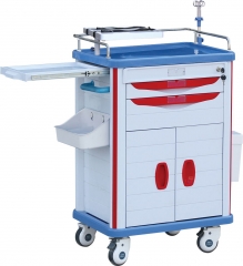 hospital furniture medical equipment emergency trolley cart with drawer
