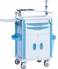 hospital furniture medical equipment emergency trolley cart with drawer