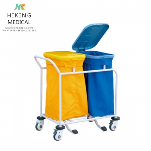 HK-WT02Hospital ABS plastic waste collecting trolley for factory in china