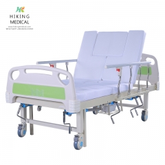 Multi-function nursing home care home with manual medium curved bed