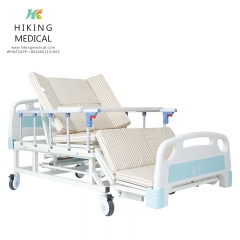 Multi functional patient care rolling hospital nursing medical bed with potty hole