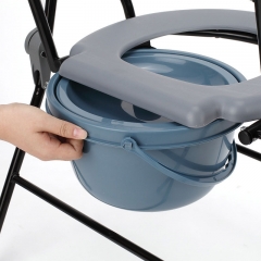 Hospital commode patient folding toilet chair for elderly