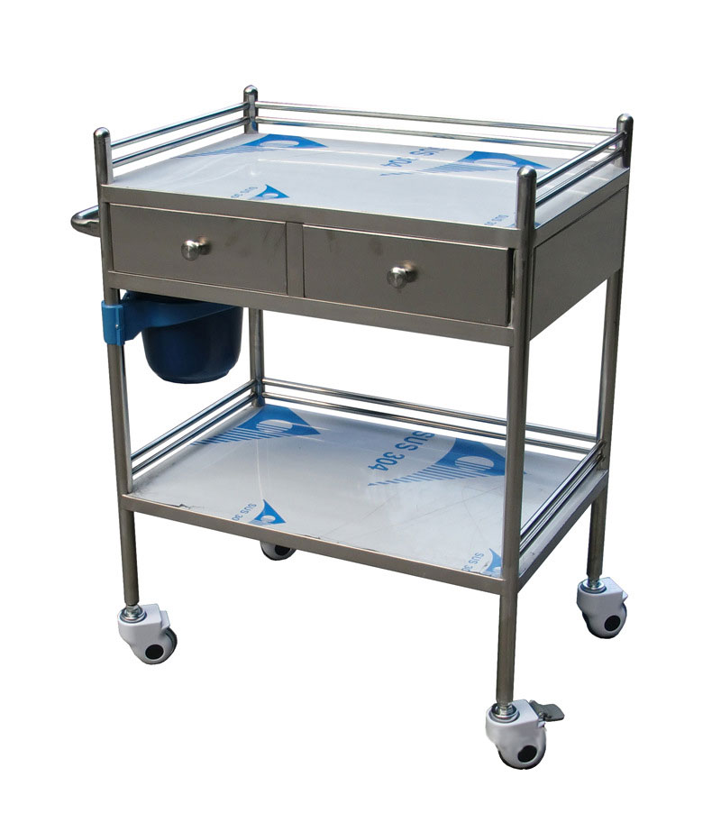 Stainless steel cart, two-layer instrument cart, three-layer instrument ...