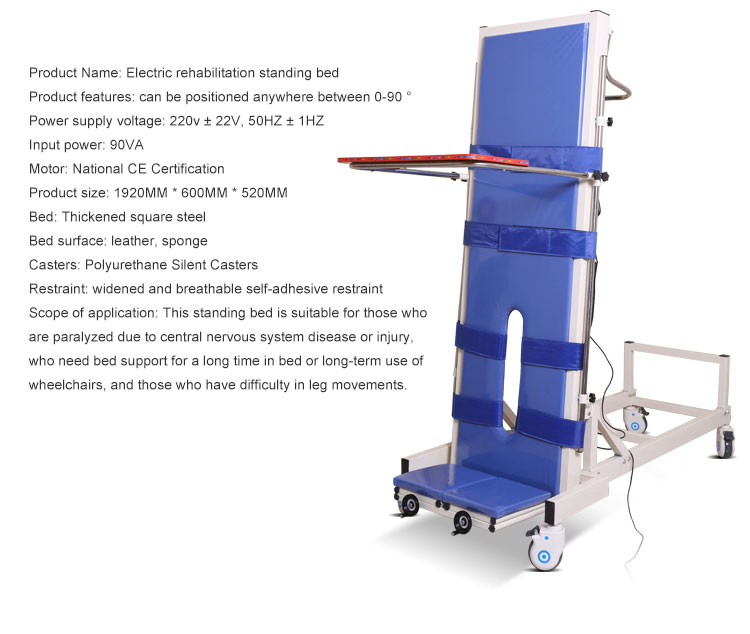 Electric tilt table physiotherapy standing bed with varus correction ...