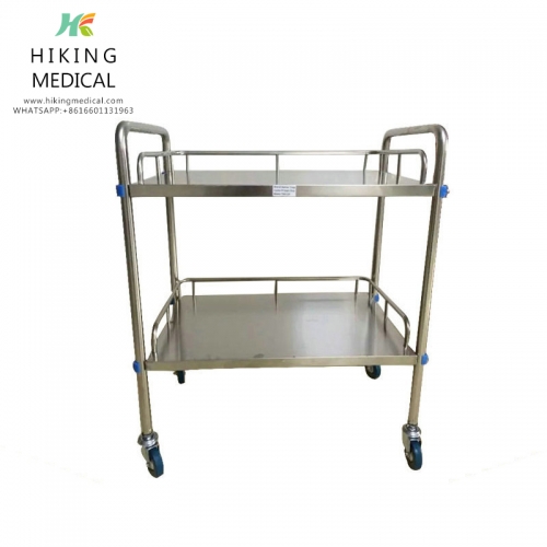 Stainless steel cart, two-layer instrument cart, three-layer instrument cart, drug changing cart, auxiliary cart, laboratory cart, beauty cart