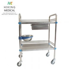 Two-layer stainless steel anesthesia medical vehicle