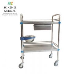 Two-layer stainless steel anesthesia medical vehicle