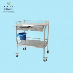 Stainless Steel Medical Instrument Trolley With Drawers