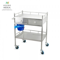 Stainless Steel Medical Instrument Trolley With Drawers