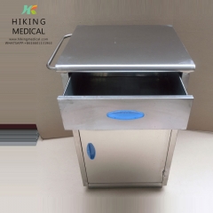 Full stainless steel hospital medical bedside table cabinet