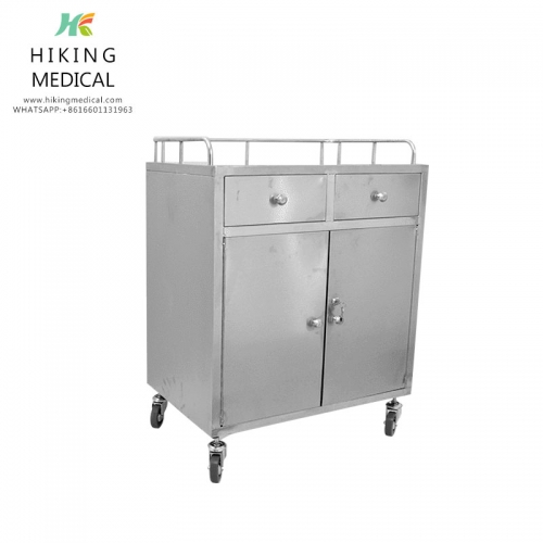 Factory price direct sales stainless steel anesthesia cabinet instrument cabinet instrument cart hospital anesthesia cabinet cart (thickened type)