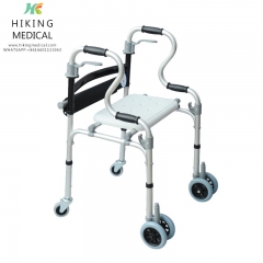 Lightweight Adjustable One Button Folding Walker Mobility Walking Frame