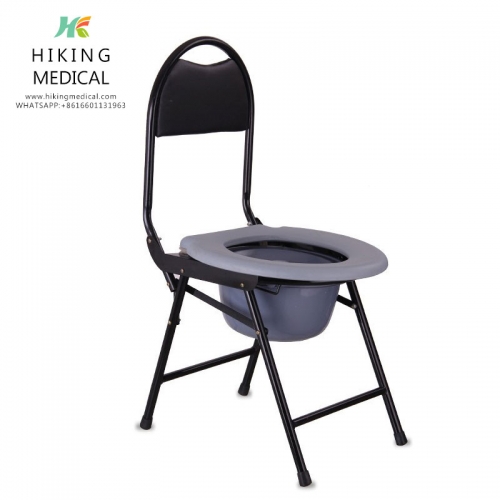 Toilet Chair Multifunctional folding stainless steel toilet chair with backrest wholesale