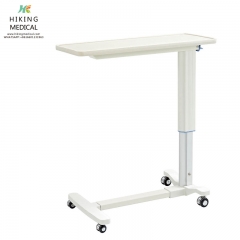 Hospital ABS Height Adjustable Overbed Table With Wheels