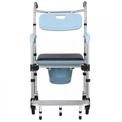 Toilet Chair Multifunctional folding aluminum alloy toilet chair with backrest wholesale