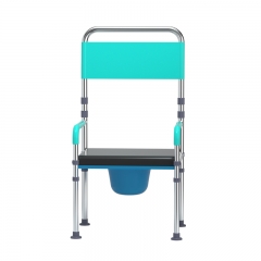 Toilet Chair Multifunctional folding stainless steel toilet chair with backrest wholesale