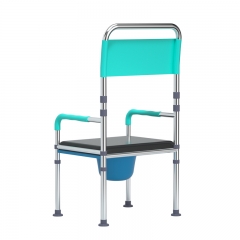 Toilet Chair Multifunctional folding stainless steel toilet chair with backrest wholesale