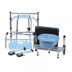 Toilet Chair Multifunctional folding aluminum alloy toilet chair with backrest wholesale